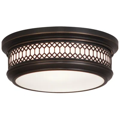 Williamsburg Tucker 10 3/4" Wide Patina Bronze Ceiling Light In Multi