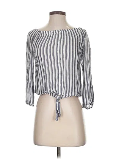 Pre-owned Willow & Clay 3/4 Sleeve Blouse In Gray