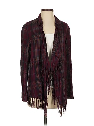 Pre-owned Willow & Clay Kimono In Burgundy