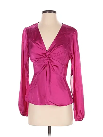 Willow & Clay Long Sleeve Blouse In Pink