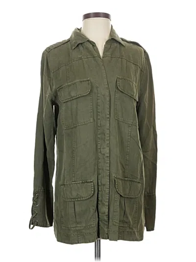 Pre-owned Willow & Clay Long Sleeve Button Down Shirt In Green