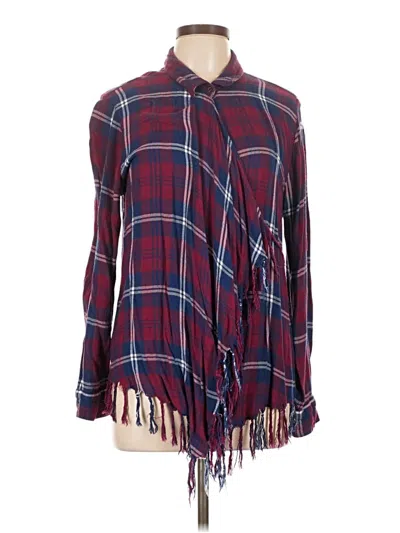 Pre-owned Willow & Clay Poncho In Burgundy