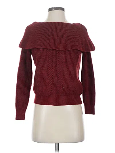 Pre-owned Willow & Clay Pullover Sweater In Burgundy