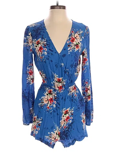 Pre-owned Willow & Clay Romper In Blue