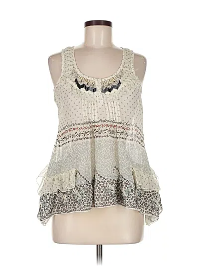 Pre-owned Willow & Clay Sleeveless Blouse In White