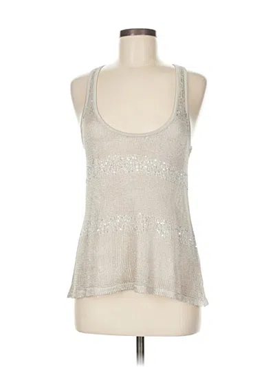 Pre-owned Willow & Clay Sleeveless Top Gold Halter Neckline Tops