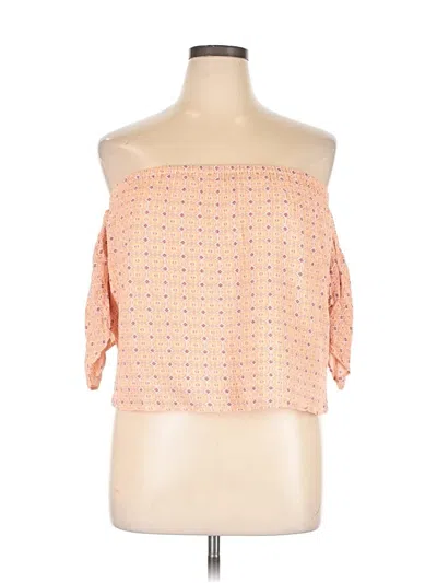 Pre-owned Willow & Root 3/4 Sleeve Blouse In Orange