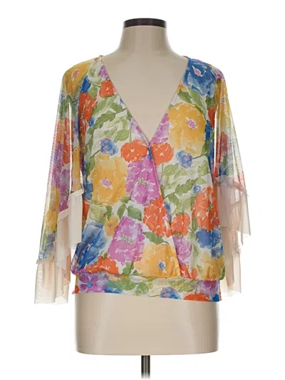 Pre-owned Willow & Root 3/4 Sleeve Blouse In Yellow