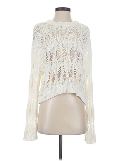 Pre-owned Willow & Root Cardigan Sweater In White