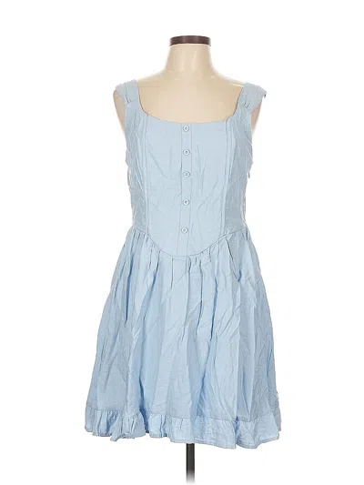 Pre-owned Willow & Root Casual Dress In Blue