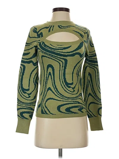 Willow & Root Long Sleeve Top Green Boatneck Tops