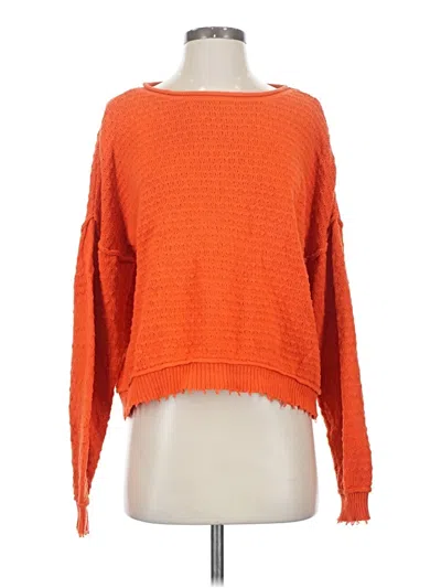 Pre-owned Willow & Root Pullover Sweater In Orange