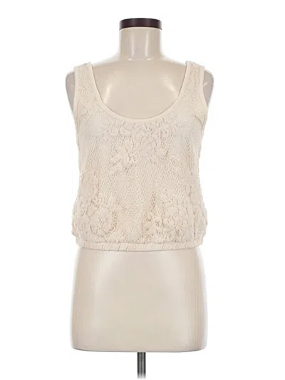 Pre-owned Willow & Root Sleeveless Blouse In Ivory