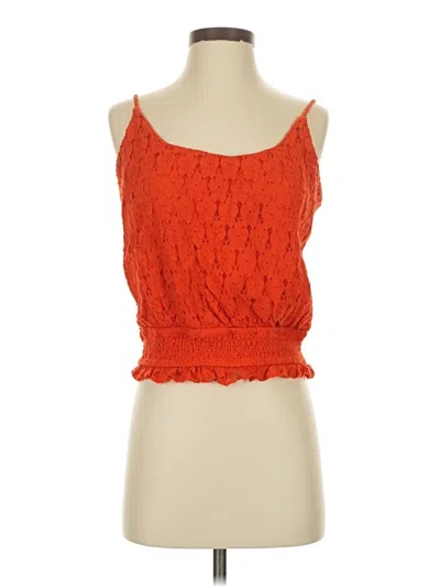 Pre-owned Willow & Root Sleeveless Blouse In Orange