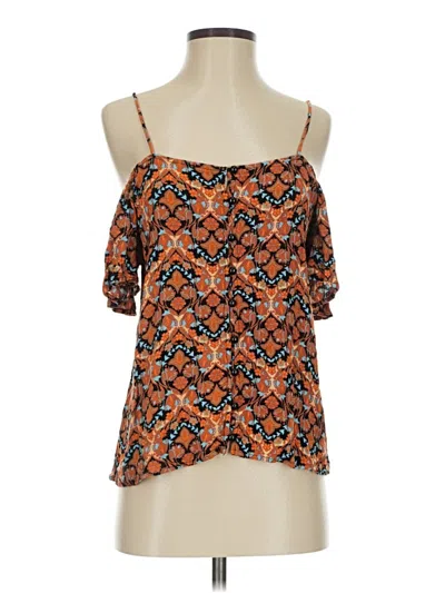 Pre-owned Willow & Root Sleeveless Blouse In Orange