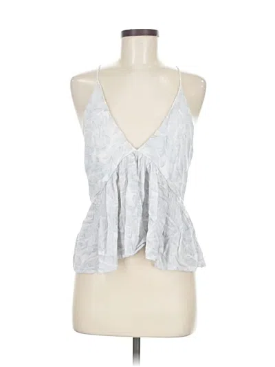 Pre-owned Willow & Root Sleeveless Blouse In Silver