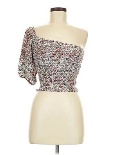 Pre-owned Willow & Root Sleeveless Blouse In Silver