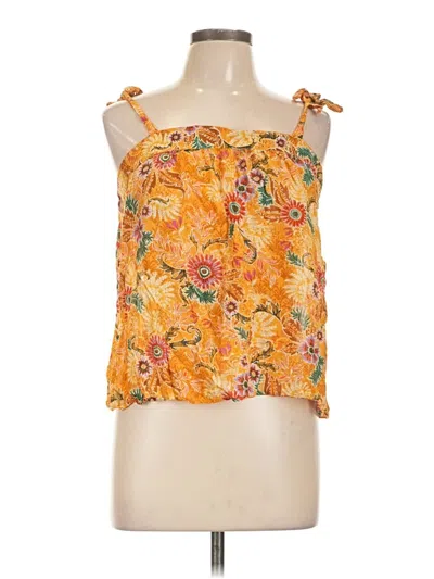 Pre-owned Willow & Root Sleeveless Blouse In Yellow