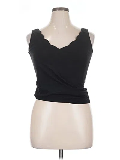 Pre-owned Willow & Root Sleeveless Top Black Sweetheart Neckline Tops