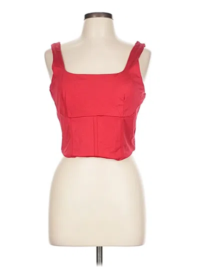 Pre-owned Willow & Root Tube Top Red Square Neckline Tops