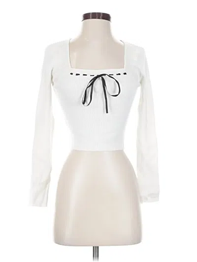 Pre-owned Willow & Wind 3/4 Sleeve Blouse In White