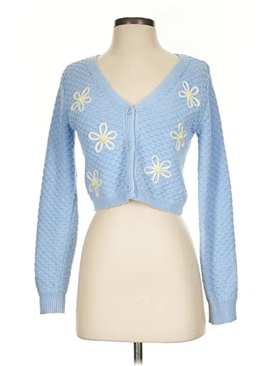 Pre-owned Willow & Wind Cardigan Sweater In Blue