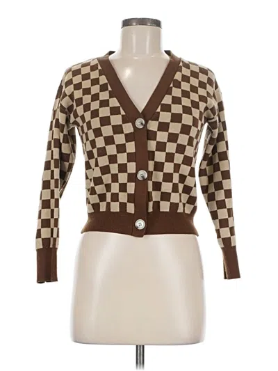 Pre-owned Willow & Wind Cardigan Sweater In Brown