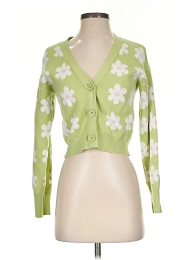 Pre-owned Willow & Wind Cardigan Sweater In Green