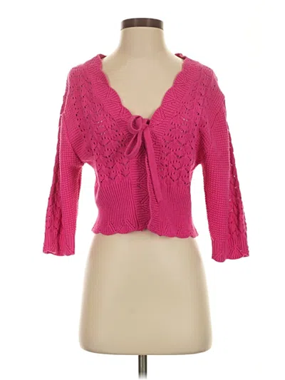Pre-owned Willow & Wind Cardigan Sweater In Pink