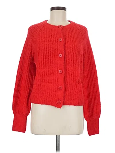 Pre-owned Willow & Wind Cardigan Sweater In Red