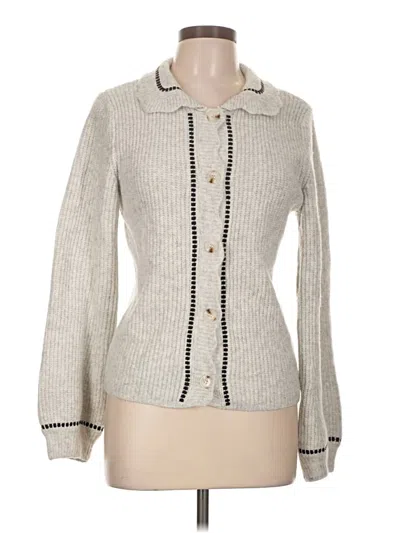 Pre-owned Willow & Wind Cardigan Sweater In Silver