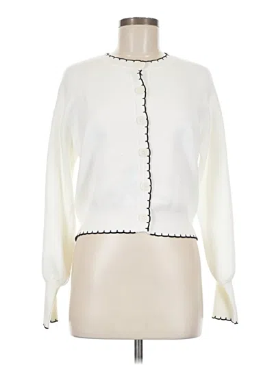 Pre-owned Willow & Wind Cardigan Sweater In White