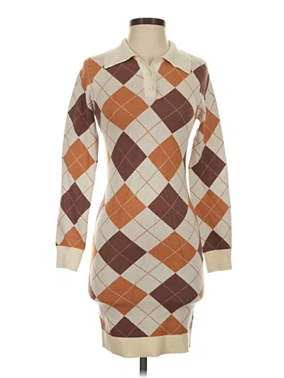 Pre-owned Willow & Wind Casual Dress In Brown