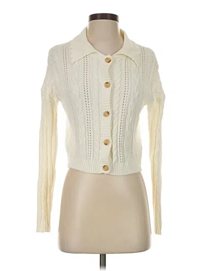 Pre-owned Willow & Wind Long Sleeve Top Ivory Square Neckline Tops