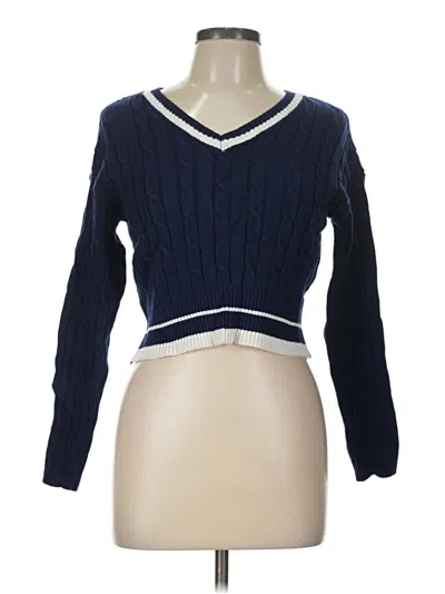 Pre-owned Willow & Wind Pullover Sweater In Blue