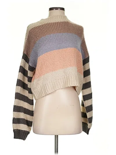 Pre-owned Willow & Wind Pullover Sweater In Brown