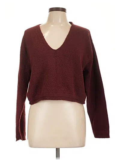 Pre-owned Willow & Wind Pullover Sweater In Burgundy
