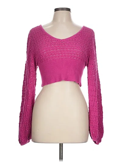 Pre-owned Willow & Wind Pullover Sweater In Pink