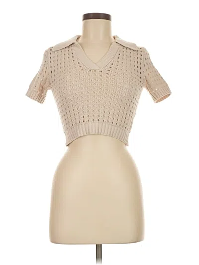 Pre-owned Willow & Wind Short Sleeve Turtleneck In Brown