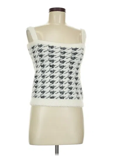 Pre-owned Willow & Wind Sleeveless Top Ivory Square Neckline Tops