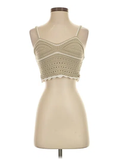Pre-owned Willow & Wind Sleeveless Top Ivory Sweetheart Neckline Tops