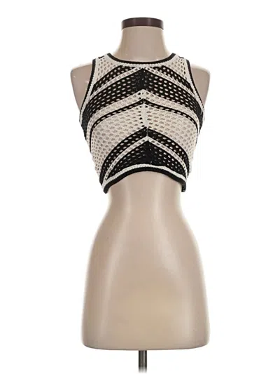 Pre-owned Willow & Wind Tank Top Ivory Halter Neckline Tops