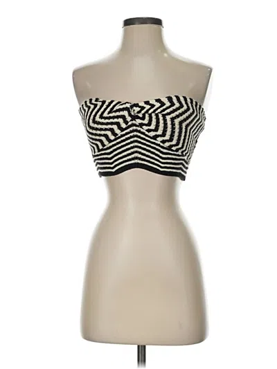 Pre-owned Willow & Wind Tube Top Black Strapless Neckline Tops