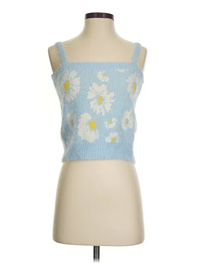 Pre-owned Willow & Wind Tube Top Blue Strapless Neckline Tops