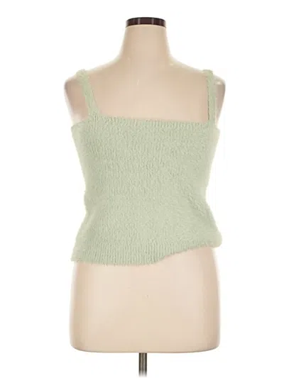 Pre-owned Willow & Wind Tube Top Green Strapless Neckline Tops