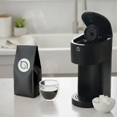 Willow Compact Single Serve Coffee Maker - Compatible With K-cup Pods Ground Coffee - White In Black