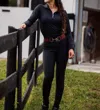 Willow Equestrian Training Breech Riding Pants In Black In Black