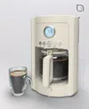 Willow Kitchen 12 Cup Coffee Maker – Programmable Brewing Options With Timer, Beautiful Design, Glass Pot In White