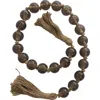 Willow Row Bohemian Glass Beaded Tassel Garland In Dark Brown