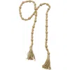 Willow Row Bohemian Mango Wood Garland In Gold